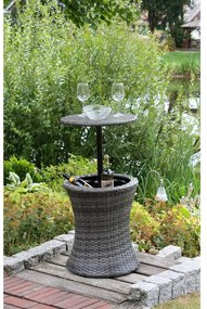 Okrągły ogrodowy stolik barowy z imitacji rattanu ø 45 cm Mumbai – Garden Pleasure