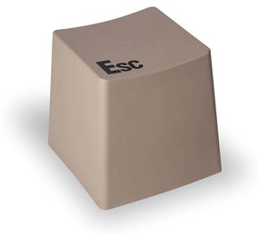 Taboret plastikowy BUTTON, brązowy