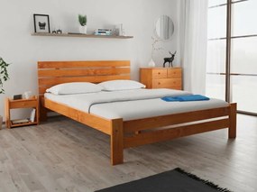 Łóżko PARIS podwyższone 140 x 200 cm, olcha Stelaż: Ze stelażem listwowym rolowanym, Materac: Materac Sommera