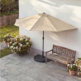 Parasol przeciwsłoneczny Lorca II, 300 cm kremowy z podstawą