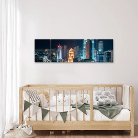 Obraz - Noc w Kuala Lumpur (170x50 cm)