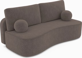 Masseno Sofa ROTONDO z funkcją spania i pojemnikiem na pościel, Rozkładana sofa - Brązowy, ANTHOLOGY 6