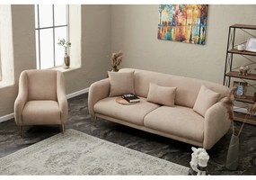 Beżowa rozkładana sofa 210 cm Simena – Balcab Home