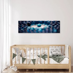Obraz - Niebieskie kuleczki (170x50 cm)