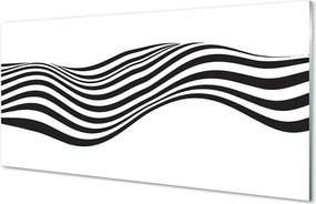 Panel szklany do Kuchni Falujący Wzór Zebry