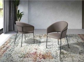 Ciemne krzesło z ekoskóry norek 4088 ANGEL CERDA