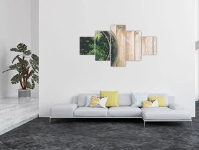 Obraz sukulentów w szkle (125x70 cm)