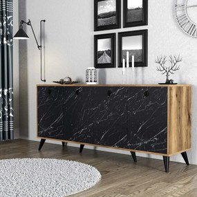 Szafka Elite Walnut and Black Marble