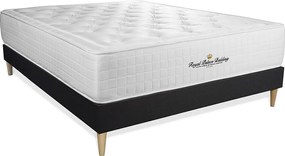 Kompletny zestaw lózka - materac 140x190 cm + Sprezyna skrzyniowa z listwami (w zestawie) + 2 poduszki Koldra - Buckingham