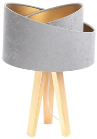 Lampa stołowa GEMSTONE szara/złota/sosna BPS KONCEPT