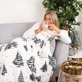 4Home Koc z barankiem Frosted Trees, 150 x 200 cm