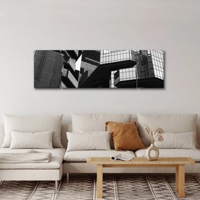 Obraz szklanych budynków (170x50 cm)