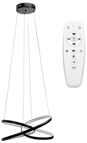 LAMPA SUFITOWA WISZĄCA LED  G006-CP Czarna + PILOT