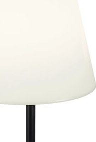 Lampa podłogowa zewnętrzna czarna z białym kloszem 35 cm IP65 - Virginia