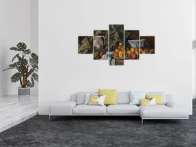 Obraz - Paul Cézanne, Still Life with Apples and Peaches, reprodukcje (125x70 cm)