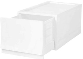 Modułowy pojemnik Wave Junior Snow bez kółek 43,4x 27,2 x 22 cm, wąski - 1 szuflada