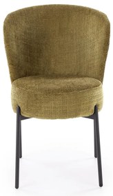 Krzesło tapicerowane tkanina oliwkowy, zielony K590