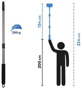 Mop PROFI do mycia łazienki, podłóg i kafli + dwie myjki