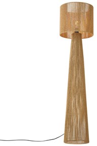 Lampa podłogowa Japandi naturalna z abażurem - DartJapandi Oswietlenie wewnetrzne