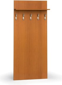 Garderoba z wieszakami PRIMO WOOD, 5 haczyków, półka, tekstura drewna pionowa, czereśnia