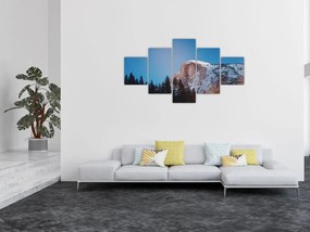 Obraz - Nocny szczyt gór (125x70 cm)