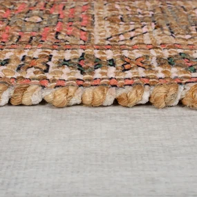 Różowo-pomarańczowy dywan z mieszanki juty tkany ręcznie 60x230 cm Lana Jute – Flair Rugs