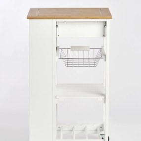 Wózek kuchenny z bambusowym blatem, 50 x 37 x 86,5 cm, ZELLER