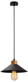 Lampa wisząca na przewodzie MANAVGAT 1xE27/40W/230V czarna/brązowa