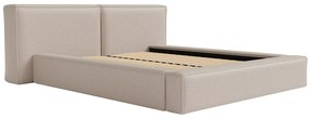 Łóżko ze skrzynią 180 x 200 cm - Tkanina - Beżowy - TIMANO IIPascala Morabito