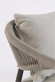 Aluminiowy zestaw mebli ogrodowych w kolorze khaki-szarobrązowym dla 2 osób Millor – Bizzotto