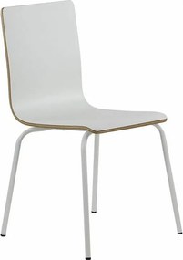 Krzesło ze sklejki laminowanej WERDI B białe