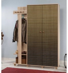 Wieszak z szafą Garmanto Sonoma Oak Double