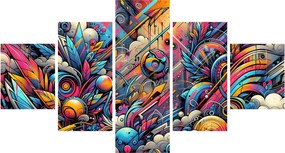 Obraz - Kolorowe graffiti (125x70 cm)