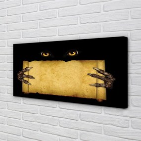 Obraz canvas na ścianę Oczy i Palce na Kartce