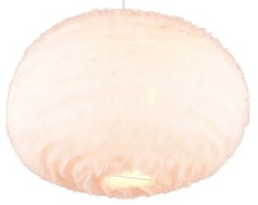 Kremowa lampa wisząca ø 50 cm Furry – Trio