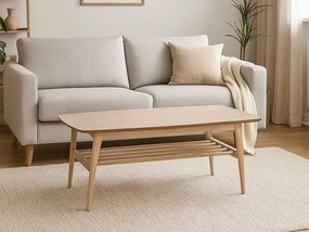 Ława Arco wood 120 cm z półką, kolor dębowy bielony olejowany