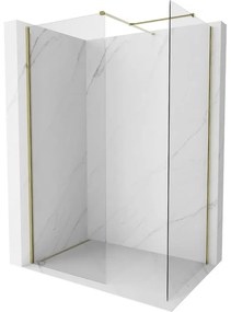 Mexen Kioto-X ścianka prysznicowa Walk-in 120 x 80 cm, transparent 10 mm, złota - 800-120-202-50-00-080-X