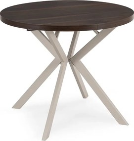 Stół Okrągły Rozkładany LUGO 90-190 cm Orzech/Kaszmir Japandi