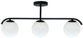 Czarna lampa sufitowa ze szklanymi kloszami S8-G11