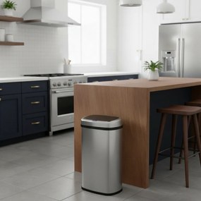 Kosz na śmieci DEUS z czujnikiem, 58 litrów, srebrna Jurhan