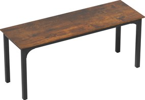 HOMCOM Biurko, biurko komputerowe, rustykalny design, dużo miejsca, płyta wiórowa, brązowy