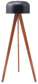 Lampa trójnóg z drewna hebanowego i metalu śr. 42 x wys. 145 cm - Naturalny i czarny - PAVICO
