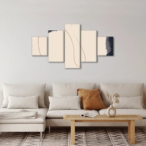 Obraz - Beżowa abstrakcja (125x70 cm)