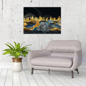 Obraz - Złote Góry (70x50 cm)