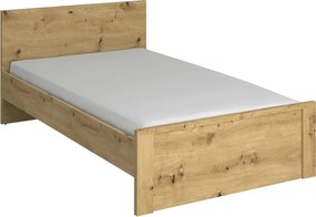 Minimalistyczne łóżko 120x200 dąb artisan T8-A12