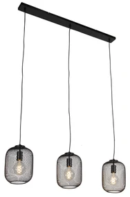 Industrialna lampa wisząca złota 3-źródła światła 110cm - Bliss MeshPrzemysłowy Oswietlenie wewnetrzne