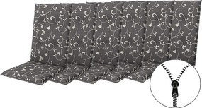 Doppler LIVING 2097 wysoki - set 6 szt. set 6 szt. poduszek na krzesło z wysokim oparciem