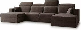 Narożnik Maniro U – duża sofa narożna w kształcie U z funkcją spania i pojemnikiem na pościel