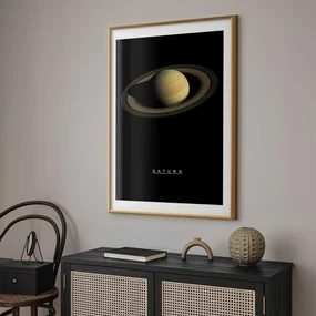 Plakat Saturn 40x60 cm z ramą złotą z marginesem ARTGEIST B