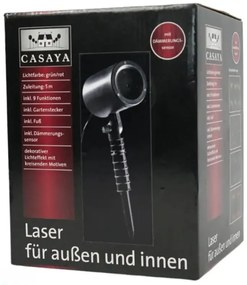 Projektor laserowy LED z efektem obrotowym LUMINEO 9 funkcji, czarny